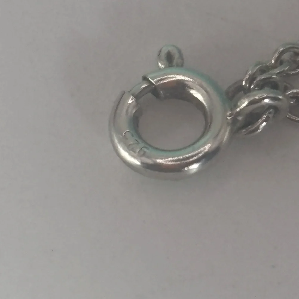 Tiffany & Co. Somerset Blue Enamel Infinity  Necklace Double Chain - Picture 9 of 12